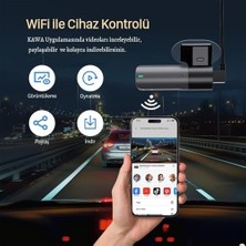 Nisar Store D5 Gen2 2k 1296P Wifi 145° Geniş Açı Lens Gece Görüşlü 32GB Hafıza Kartlı Akıllı Araç Kamerası