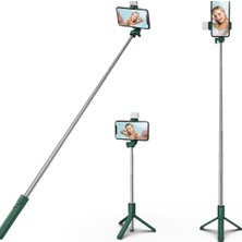 Berry Store Işıklı Bluetooth Selfie Çubuğu - Uzaktan Kumandalı, Taşınabilir, Uzatılabilir, Tüm Telefonlarla Uyumlu, Vlog ve Video Çekimi Için Ideal