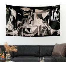 Vagonik Pablo Picasso Guernica Desenli Duvar Örtüsü Halısı Yüksek Kaliteli Mikrofiber 70X140 cm