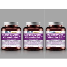 Wellcare Magnezyum + Vitamin B6 30 Tablet 3 Kutu Vegan Takviye Edici Gıda İçin İçerik Bilgisi