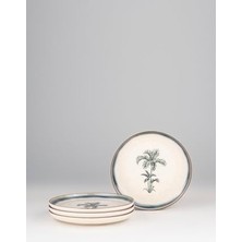 Nisar Store Porselen 4 Parça 21 cm Pasta Tabağı 80794