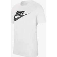 Nike AR5004 M Nsw Tee Icon Futura Beyaz Erkek Tişört Pamuklu Kumaşla Şık Tasarım ve Rahat Kesim