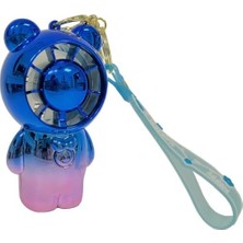 Nisar Store Mini Fan Ki-Wi Taşınabilirayıcık Vantilatör Anahtarlıklı Sessiz Fan (Mavi)