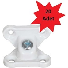 Nisar Store Açılı T Bağlantı Çektirme Beyaz Plastik Köşe Birleştirme Kelebek Bağlantı (20 Adet)