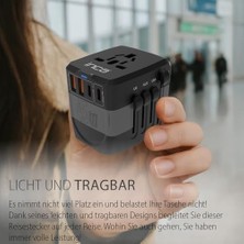 Nisar Store Inca Tr,uk,aus,usa,eu Travel Adapter 2xusb+ 2xtype-C Port 45W Pd Charging