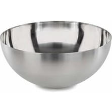 Nisar Store Salata Kasesi "blanda Blank" Servis Kasesi 28 cm Çap Paslanmaz Çelikten Gümüş