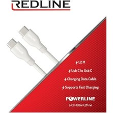 Berry Store Redlıne Type-C/type-C 100W Hızlı Şarj ve Data Kablosu 1,2 Metre