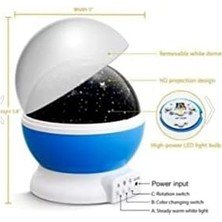Berry Store Star Renkli Yıldızlı Gökyüzü Projeksiyon Gece Lambası - Mavi
