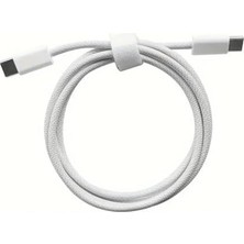 Berry Store 60W Iki Ucu Type-C Örgü Kablo, 1 Metre, Hızlı Şarj ve Veri Aktarımı, Dayanıklı ve Uzun Ömürlü Tasarım, Laptop ve Telefon Uyumlu, Beyaz