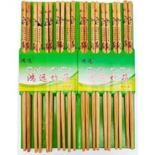 Nisar Store Bambu Organik Chopstick Yemek Çubuğu Haşi 10 Çift Uzak Doğu Tip