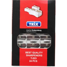 Trix Tri̇x Metal Kalemtraş 24 Adet Tekli Kullanım İçin Pratik Renkli Seçenekler Sunar