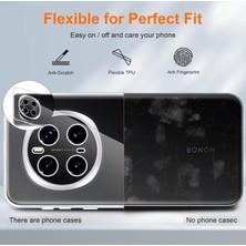 Nisar Store Honor 7 Pro Uyumlu Kamera Korumalı Darbe Önleyici Arka Kapak, 2mm Kalınlaştırılmış Şeffaf Silikon Kılıf