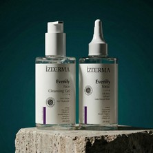İzderma Evenify Leke Karşıtı Yüz Yıkama Jeli Ve Tonik Seti 200 ml Arbutin İçerikli Tüm Cilt Tipleri İçin