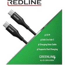Nisar Store Redline USB A/type-C Hizli Sarj ve Data Kablosu, 1.5 Metre Uzunluk