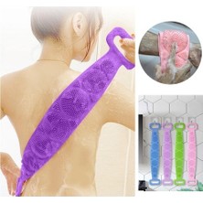 İndirim Kap Çift Taraflı Silikon Masajlı Banyo Hamam Lifi Uzun Ömürlü Yumuşak Duş Lifi