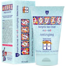 Aquas Spf 50 AntiAging Güneş Kremi 150 ml Tüm Cilt Tipleri İçin Suya Dayanıklı Renksiz