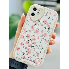 Berry Store 11 ile Uyumlu Kaplama Mini Çiçek Tasarımlı Esnek Silikon Kılıf