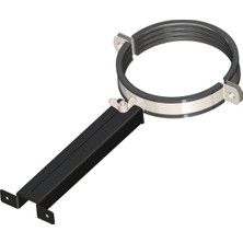 Baba's Stove BORU ASKISI / ÇAP: 13 CM, BOY: 20>40 CM / MAT SİYAH BOYALI