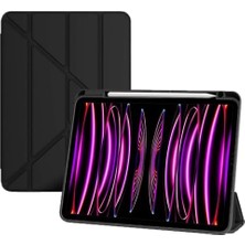 Berry Store iPad Air 4/5. Nesil 10.9 ile Uyumlu Kılıf Grafiti Şeffaf Kalem Bölmeli (10.nesil Değildir) Siyah