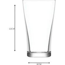 Nisar Store 6'lı Joy Su ve Meşrubat Bardağı - 355 cc (80X130 Mm)