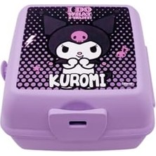 Nisar Store Temalı Lisanslı 4 Bölmeli Plastik Çocuk Beslenme Kutusu - Yemek Saklama Kabı Kaşık ve Çatallı (Lila-1)