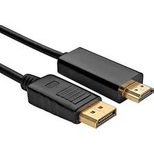 Berry Store AL-4318 Displayport To HDMI Dönüştürücü Adaptör Kablosu, Siyah, 1.8 Metre