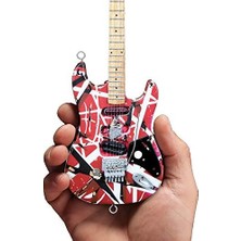 Berry Store Evh Minature Evh Frankenstein Mini Replika Gitar Van Halen (EVH001), Kırmızı ve Beyaz, Kırmızı/beyaz