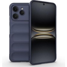 Nisar Store Spark 40 ile Uyumlu Kılıf Lacivert Kinet Silikon Kapak (Spark 40 ile Uyumlu, Lacivert)