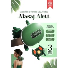 Ensiga LCD Ekranlı Yeni Nesil 6 Parmaklı 3 Kırmızı Işık Terapili Boyun Masaj Aleti Yatay Kaplumbağa El Hisli Masaj Cihazı