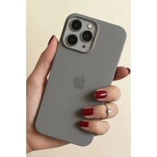 ProNorth Iphone 15 PRO Uyumlu Kılıf Logolu Lansman Soft Yumuşak Içi Kadife Silikon Kapak