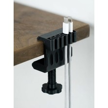 3D Snaxx Masa Kenarına Sabitlenebilir Kablo Düzenleyici – Çoklu Girişli Şarj Kablosu Tutucu – 5X4X8CM