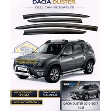 Dacia Duster 2010-2017 Sport Style Cam Rüzgarlığı Takım 4'lü Takım Rüzgar Kesici, Yağmur Önleyici