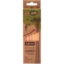Fatih Natural Jumbo Boya Kalemi 6 Renk Tam Boy 6'lı Sarf Malzemeler Yerli Üretim