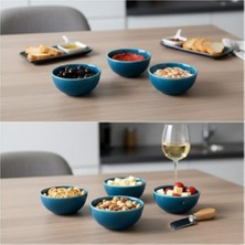 Nisar Store 3’lü Porselen Çerezlik & Sosluk Kase Seti – Mavi Seramik, Şık Sunum ve Servis Kaseleri, Atıştırmalık – Meze – Sos – Kuruyemiş Için Ideal, Parlak Glaze Yüzey, Mikrodalga Uyumlu