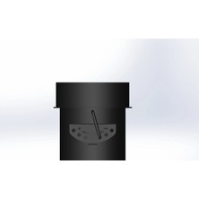 Baba's Stove AYARLANABİLİR KLAPELİ BACA REDÜKSİYON / BOY:16 CM, ÇAP: 13>15 CM / MAT SİYAH BOYALI