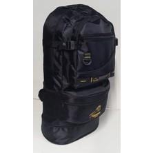 Wander Bag Körüklü Dağcı Sırt Çantası 1680 Denye Kumaş 4 Gözlü Ergonomik Tasarım Siyah