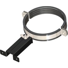 Boru Askısı / Çap: 13 Cm, Boy: 10>20 cm / Mat Siyah Boyalı / Baba's Stove