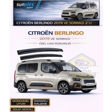 Sunplex Citroen Berlingo 2019 - 2026 Cam Rüzgarlığı Takım 2 Li Takım Rüzgar Kesici Yağmur Önleyici