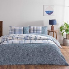 Berry Store Ares Flanel Çift Kişilik Nevresim Takımı Mavi