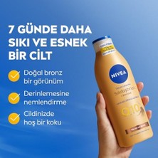 Berry Store Q10 Sıkılaştırıcı ve Bronzlaştırıcı Vücut Losyonu 250ML, Kademeli Doğal Bronzluk, 7 Günde Sıkı Cilt, Açık ve Buğday Tenli Ciltler