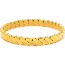 Ferizz 22 Ayar Altın Kaplama Adana Burma Bilezik 8.5mm Çelik Malzeme Kadın Kullanıcılar İçin