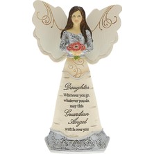 Nisar Store - Değerli Arkadaş - 12,7 cm Melek Heykelcik Çiçekli Ev Dekoru Bestie Bff En Iyi Arkadaş Hediyesi