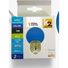 K2 Ledli Gece Ampülü 3 ADET
