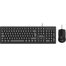 Philips SPT6234 Kablolu Türkçe Q Klavye ve Mouse Seti Siyah