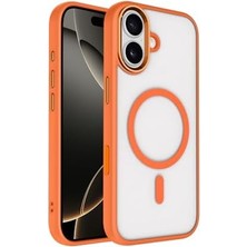 Nisar Store 17 Için Kılıf Uyumlu Şarj Özellikli Krom M-Safe Silikon Kapak (Turuncu)