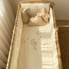Kista Baby Park Yatak Bebek Uyku Seti Nevresim Takımı 70x110 Cloudy Krem