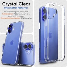 Berry Store 16 Plus ile Uyumlu Cyrstal Clear Şeffaf Silikon Kılıf Arkası Sert Polikarbonat Kenarları Yumuşak Tpu Silikon Premium Ultra Şeffaf Kılıf Kapak (Cyrstal Clear, 16 Plus)