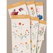 Tiny Stories TR Çiçek Sticker Seti - 6 Sayfa / Ajanda,çıkartma,scrapbook
