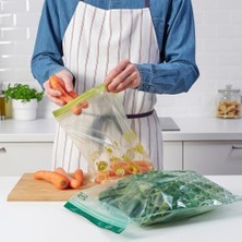 Berry Store Plastik Torba Istad, 30 Adet Paket, Şunlardan Oluşur: 15 Torba 6 L (28,5 x 41 Cm) ve 15 Torba 4,5 L (27 x 34 Cm), Tekrar Kullanılabilir, Çünkü Tekrar Kapatılabilir