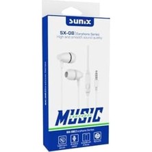 Nisar Store SX08 Kulakiçi 3.5 mm Kulaklık Beyaz